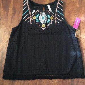 Xhilaration Nomadic Soul stitched top